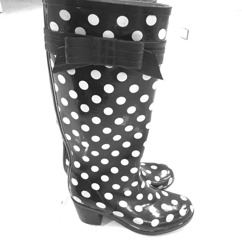 Kate Spade High Heel Rain Boots Size 8